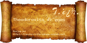Theodorovits Ágnes névjegykártya
