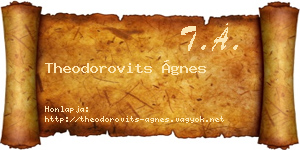 Theodorovits Ágnes névjegykártya