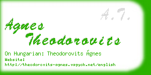 agnes theodorovits business card