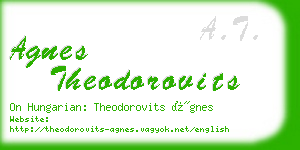 agnes theodorovits business card